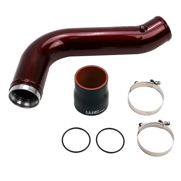 Wehrli 17-19 Chevrolet 6.6L L5P Duramax Passenger Side 3.5in Intercooler Pipe – Bronze Chrome