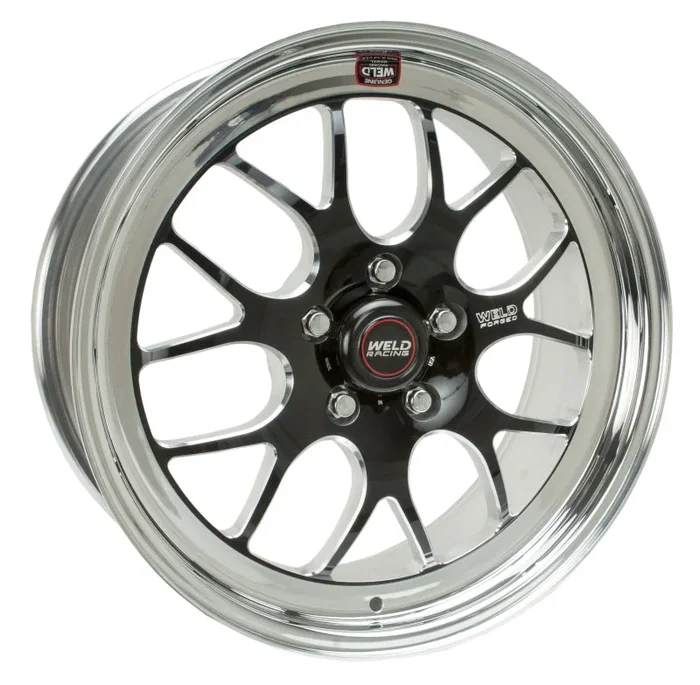 Weld S77 18×9.5 / 5×4.75 BP / 4.2in. BS Black Wheel (Medium Pad) – Non-Beadlock