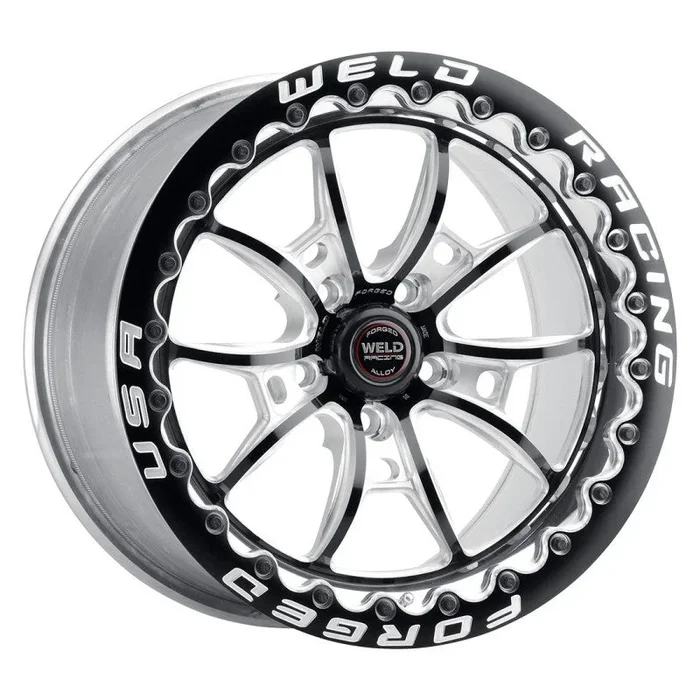 Weld S80 17×10 / 5×4.5 BP / 8.0in. BS (64mm Offset) Black Wheel 3.18 ID (Low Pad) – Single Beadlock