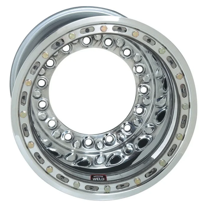 Weld Wide 5 XL Direct Mount 15×14 / 5×10.25 BP / 6in. BS Polished Assembly – Beadlock w/6-Dzus Cover