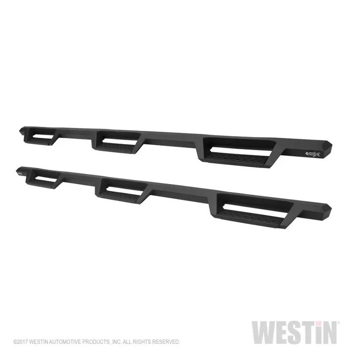 Westin/HDX 07-19 Chevy Silv 2500/3500 Crew (8ft) (Excl Dually) Drop WTW Nerf Step Bars – Blk