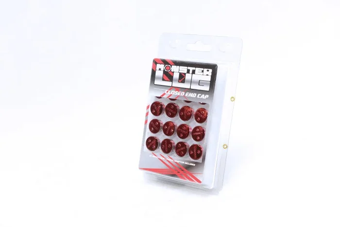 Wheel Mate Monster Lug Nut Caps – Red 14×1.500.09 lb