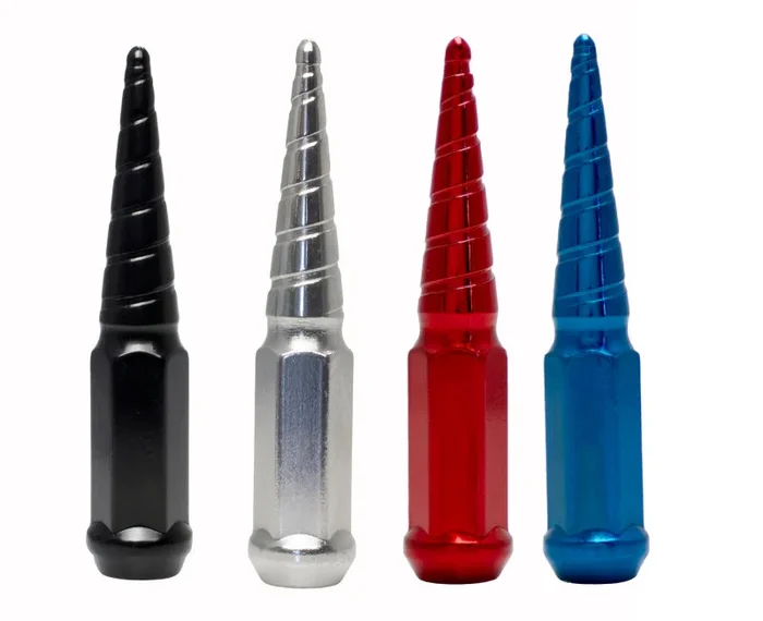 Wheel Mate Twisted Spiked Lug Nuts Set of 24 – Black M14x1.50