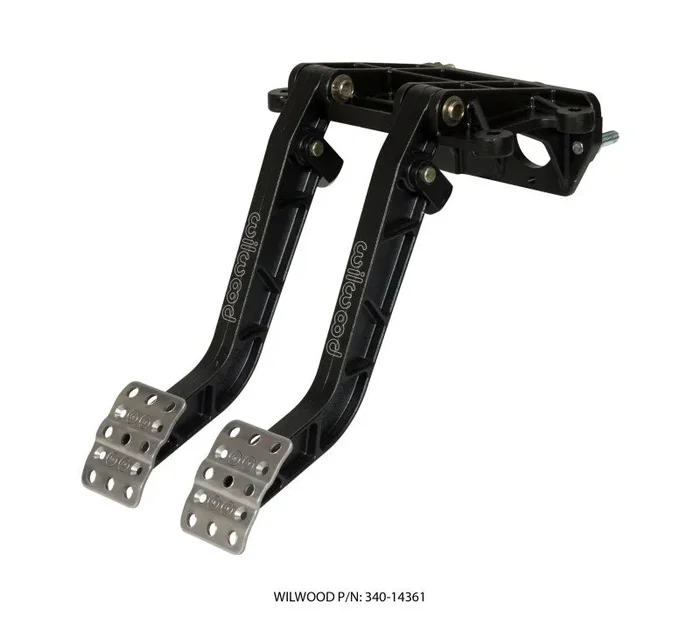 Wilwood Adjustable-Tandem Dual Pedal – Brake / Clutch – Fwd. Swing Mount – 7.0:1 – Black E-Coat5.1 lb