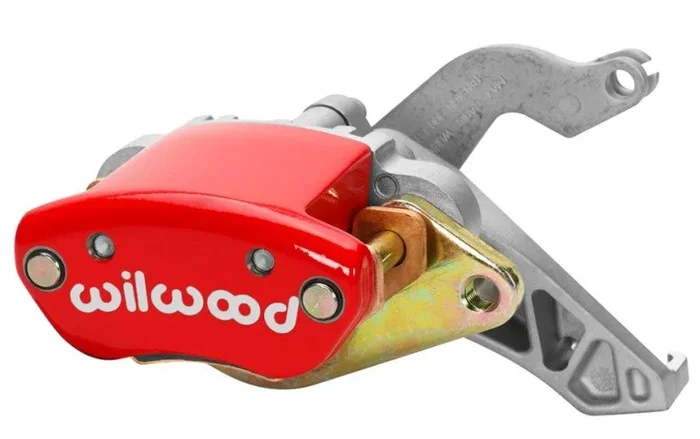Wilwood Caliper-MC4 Mechanical-L/H – Red w/ Logo 1.19in Piston .81in Disc