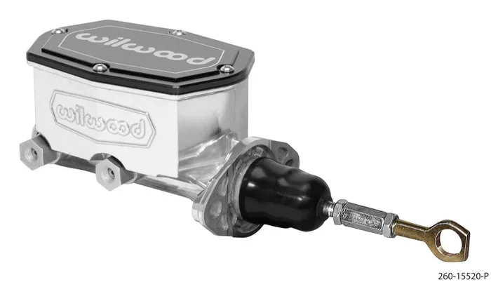 Wilwood Compact Tandem Master Cylinder – 7/8in Bore – w/Pushrod fits Mustang (Ball Burnished)