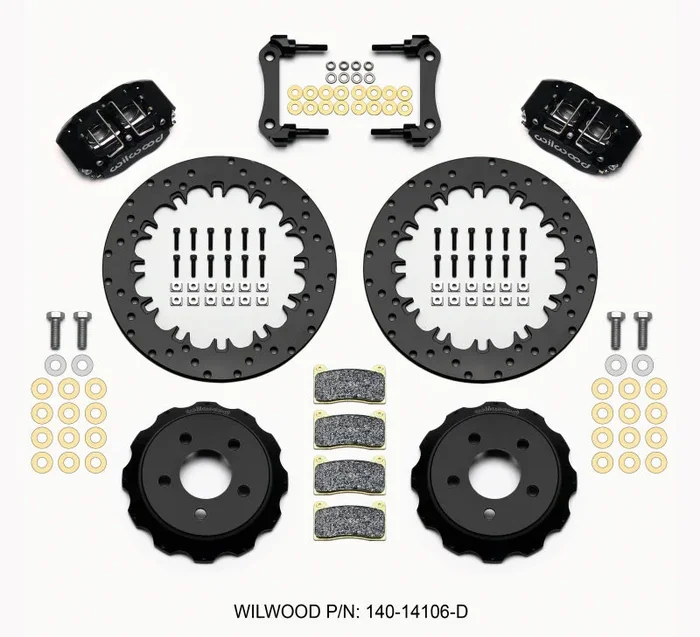 Wilwood Dynapro Radial Rear Drag Kit 12.90in Drilled 15-23 Mustang