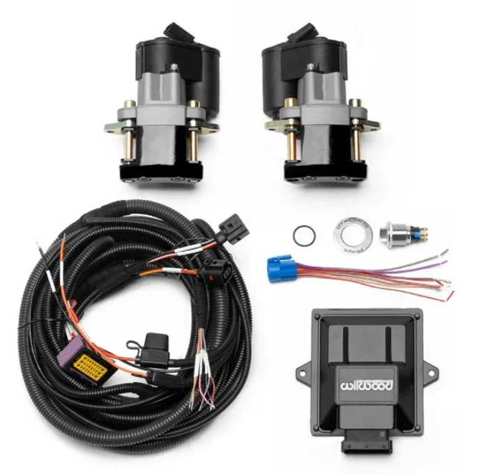Wilwood Electronic Parking Brake Rear Retrofit Brake Kit – Black Powder Coat Caliper