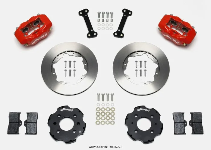 Wilwood Forged Dynalite Front Hat Kit 11.00in Red Integra/Civic w/Fac.240mm Rtr