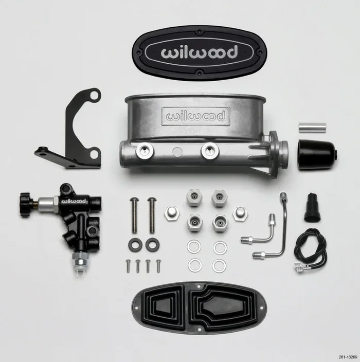 Wilwood HV Tandem M/C Kit w L/H Bracket & Prop Valve – 1in Bore