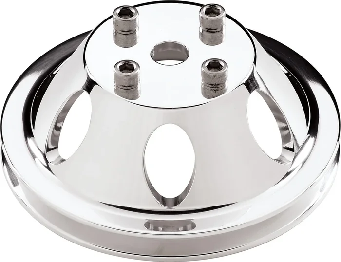 WP PULLEY,SBC/BBC,LWP,POLISHED,V-BELT,1 GROOVE