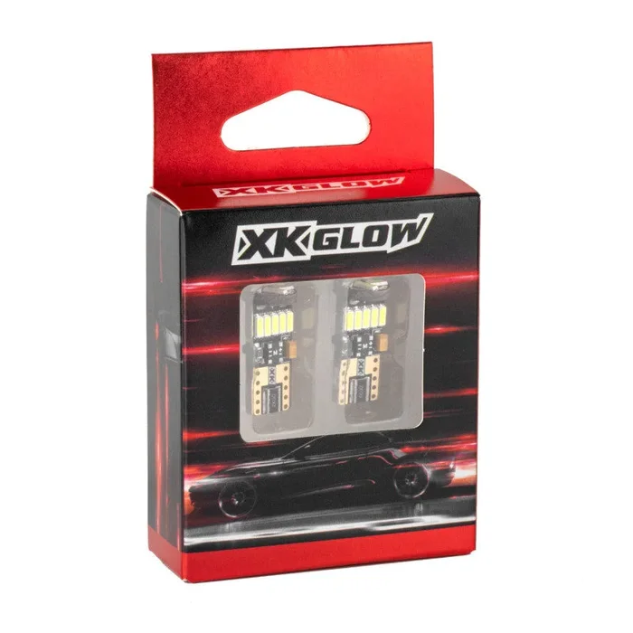 XK Glow Amber T10 194 Error Free Ultra Bright LED Bulb 2pc Set w/ Built-in Canbus0.03 lb