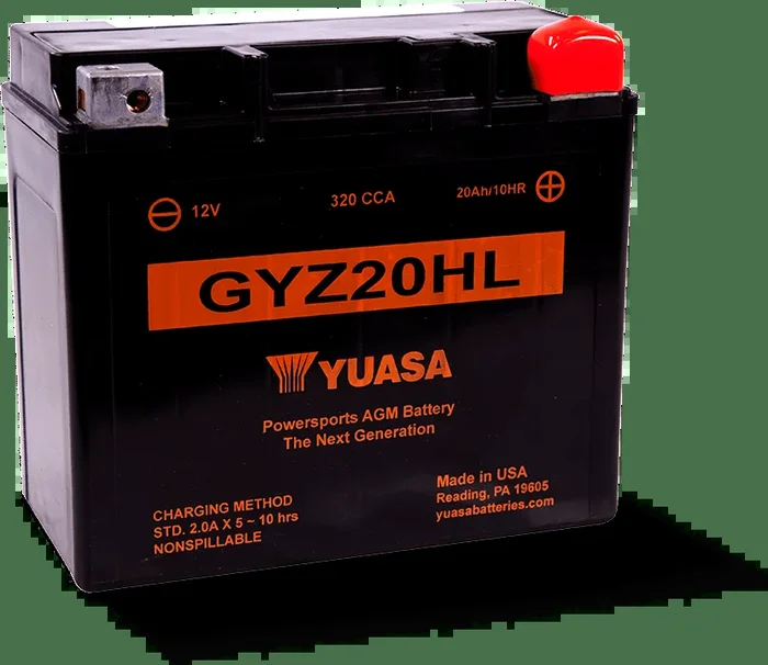 Yuasa GYZ20HL High Performance Maintenance Free AGM 12 Volt Battery