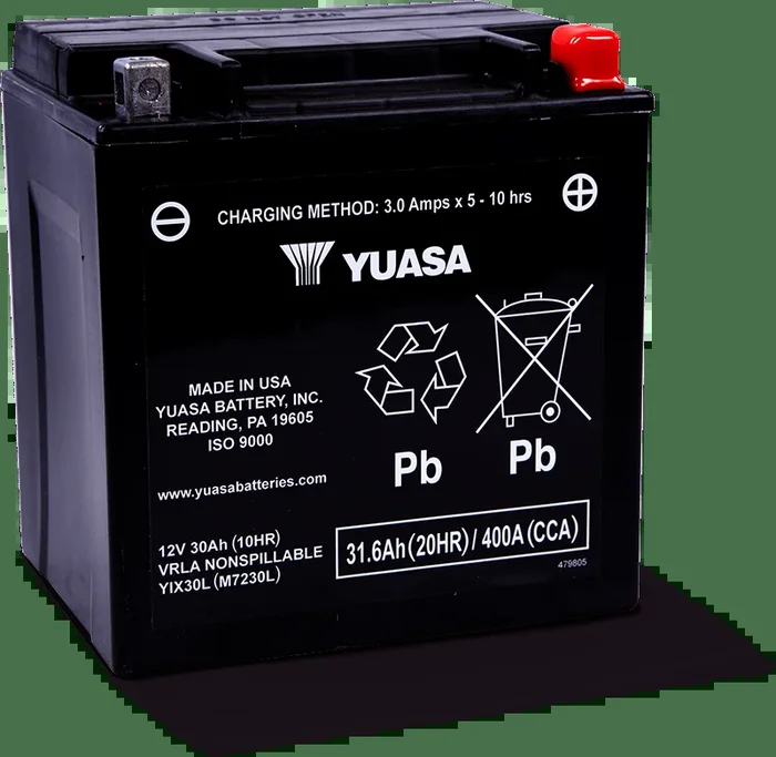 Yuasa YIX30L Maintenance Free AGM 12-Volt Battery21.4 lb
