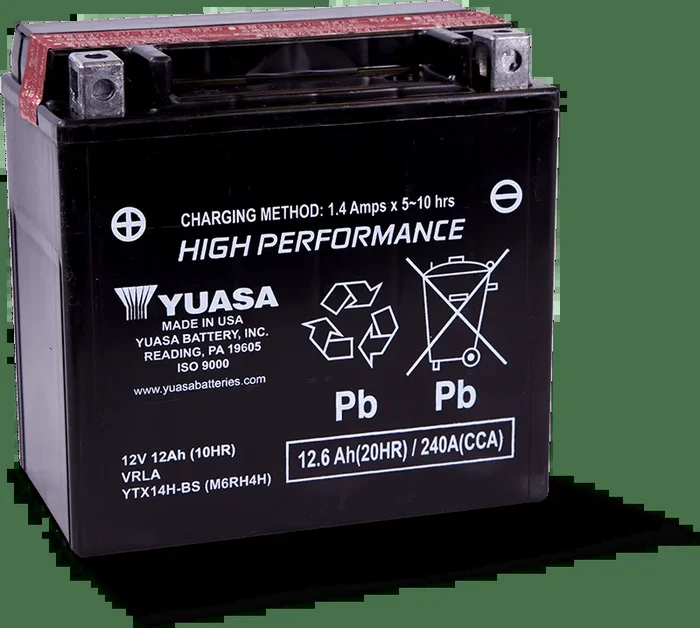 Yuasa YTX14H-BS High Performance AGM 12 Volt Battery (Bottle Supplied)