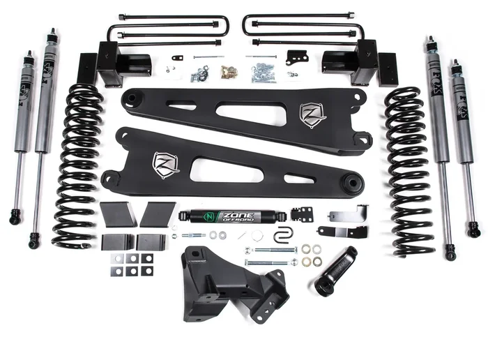 ZONE 2017-2019 F250,F350 4WD DIESEL W/O OVERLOAD 4″ SUSPENSION LIFT,FOX