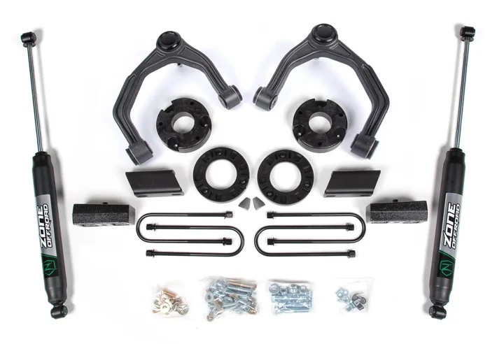 ZONE 2025 CHEVY,GMC 1500 4WD 3.5″ SUSPENSION LIFT KIT WITH NITRO SHOCKS